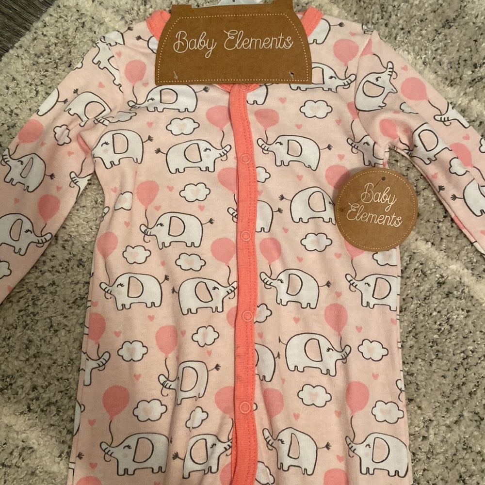 Pink elephant onesie